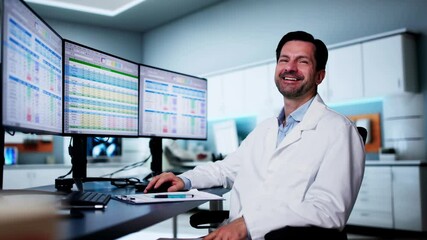 Poster - Hospital Doctor Using Spreadsheet For Billing Codes