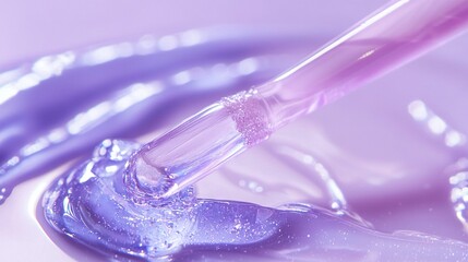 Wall Mural -   A close-up image of a toothbrush in a sink with water streaming down the toothbrush holder