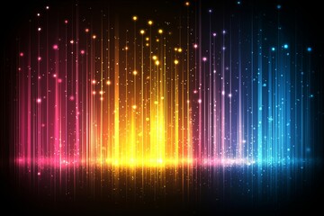 Poster - Abstract technology background with a blue geometric shape
