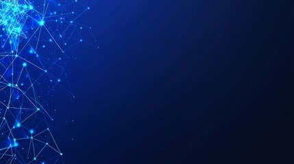 The abstract geometrical shapes of the plexus. The concept of connections. Digital, communication and technology background.