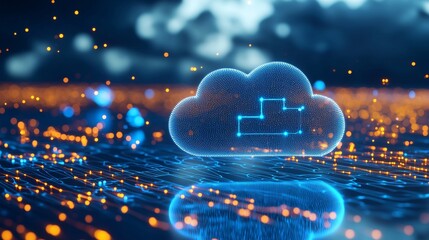 Aufkleber - Computing in the cloud , cloud storage, and data processing in the circuit