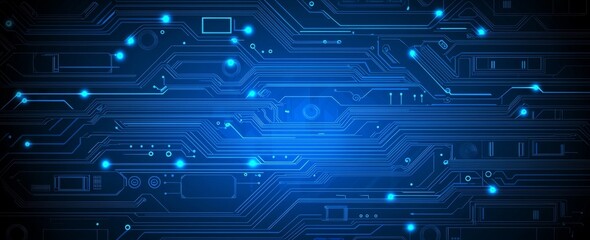 Poster - Circuit technology business background based on abstract structure