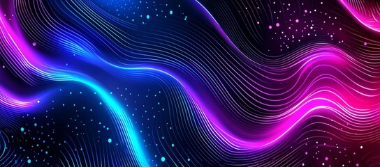 Poster - Abstract dot point connects to gradient line. Design, internationalization social network technology concept.