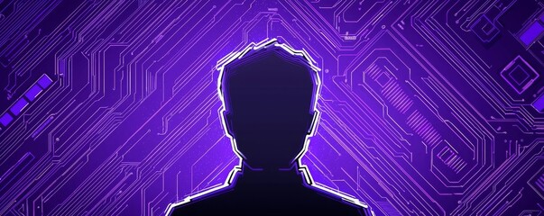 Poster - future technologies for business or science presentations. quantum processing. deep learning stock.