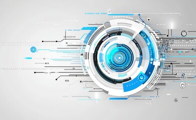 Poster - Blue technology abstract background illustration.