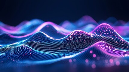 Poster - Background technology. Stock. Science background. Big data visualization. 3D rendering.