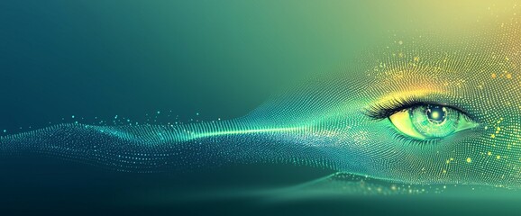 Poster - A plexus effect is applied to an abstract technology background. Modern illustration.