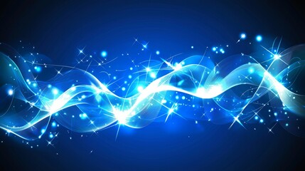 Poster - Modern abstract data analysis technology background, futuristic data flow cyberspace background, network connection technology concept, copy space tech background
