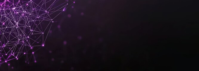 Poster - A futuristic background with dots and lines of digital technology for presentations.