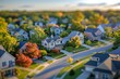 © Vera - Aerial view of various connected homeowner houses in a vibrant and tightly knit HOA community.