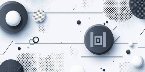 Poster - The abstract technology communication concept is backed by a modern background