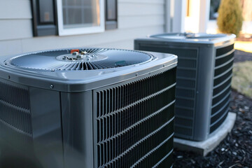 close-up shot of a split hvac system unit showcasing the technology and machinery behind air conditi