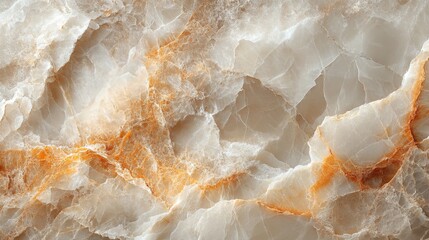 Aufkleber - The image displays a stunning natural stone featuring a blend of creamy white and warm orange hues, with captivating patterns and textures, highlighting geological formations.