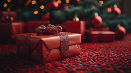 Beautifully wrapped holiday presents under a Christmas tree, symbolizing excitement and anticipation during the festive season