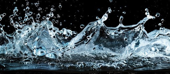 Aufkleber - Water Splash On Black Background