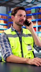 Poster - Man Calling On Mobile Phone