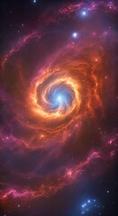 Wall Mural - The galaxy is a stunning celestial canvas showcasing the mesmerizing beauty of distant stars swirling nebulae and cosmic phenomena beyond imagination 4K vertical