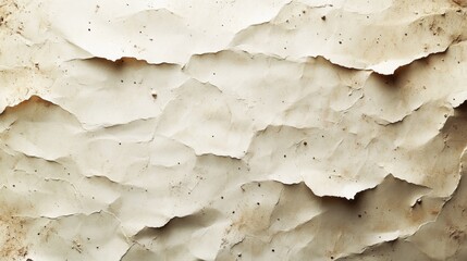 Leinwandbilder - A surface showcases crumpled, aged paper with an uneven texture and light stains, creating a rustic and vintage appearance. The neutral colors enhance its timeless charm.