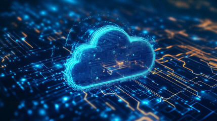 Poster - Cloud storage lets you save your files online, like on a giant computer in the sky. It keeps your data safe and lets you access it from anywhere with an internet connection.