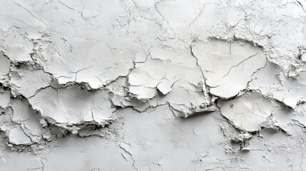 Leinwandbilder - The surface features a cracked plaster wall displaying a distressed texture with varying shades of gray and intricate patterns. The view highlights aging and wear.