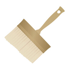 Brown paint brush. vector illustration