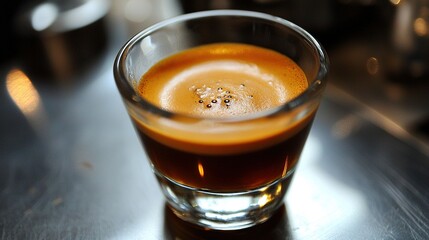 Canvas Print -   Close-up of a drink in a glass on a table under side lighting