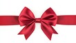 © Anastasiia - Beautiful red satin bow tied elegantly on a smooth ribbon for a special occasion