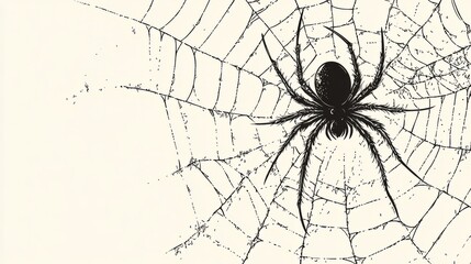 Wall Mural - spider on a web
