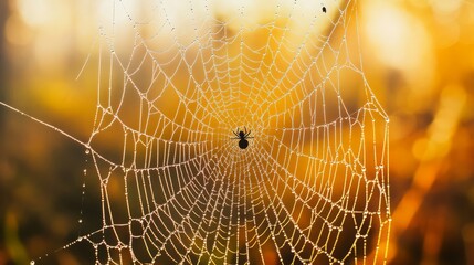 Wall Mural - spider web background