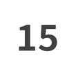 © Muhtemel - 15 number icon Group symbol or sign vector