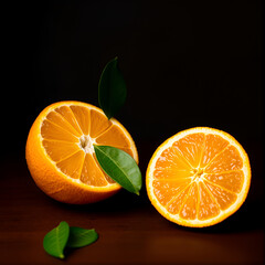 fruit - orange cut 2