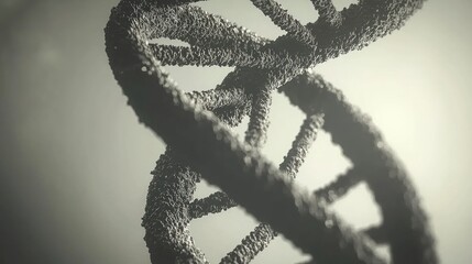 Poster - A Close-Up View of a Detailed, Three-Dimensional DNA Helix