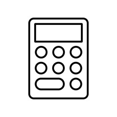 Poster - calculator icon Flat logo isolated symbol