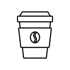 Poster - coffee icon Flat logo isolated symbol