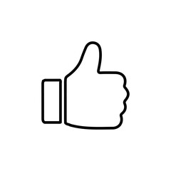 Poster - thumbs up icon Flat logo isolated symbol