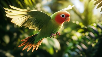 3D Cute Baby Parrot with Pastel Colored Feathers for Vibrant Tropical Decor