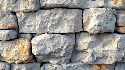 Aufkleber - The composition features a detailed arrangement of irregularly shaped stones stacked together, showcasing their unique textures and colors. The lighting highlights the natural features of the rock.
