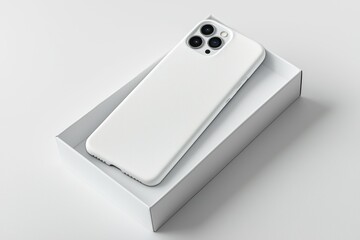 Sticker - A white Phone is sitting in a white box