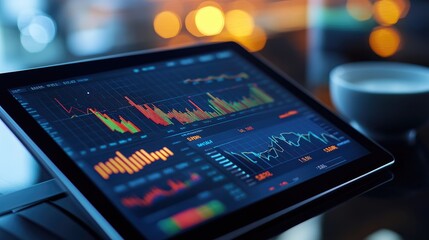 Poster - Digital Data Visualization on Tablet Screen