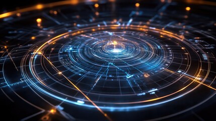 Poster - Futuristic Circular Technology Design Background
