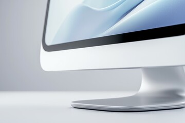 Canvas Print - A computer monitor is shown in a close up