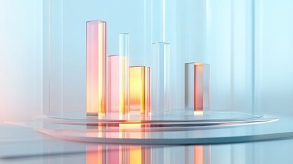 Poster - Abstract Data Visualization with Colorful Bars