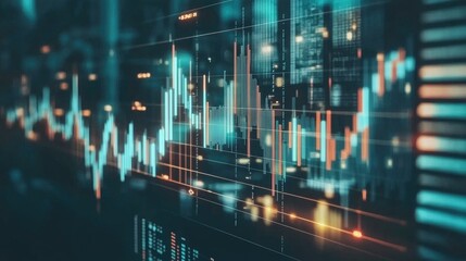 Poster - Digital Stock Market Data Visualization Concept