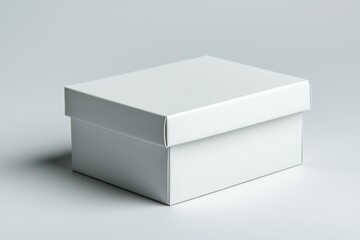 Poster - A white cardboard box with a white lid