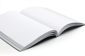 Canvas Print - A book is open to a blank page