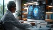 © frank29052515 - Doctor analyzing brain scans on computer screen