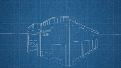 Technical drawing on a gradient background.Mechanical Engineering drawing
