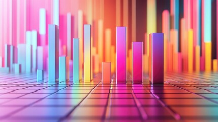 Poster - Colorful Abstract Data Visualization Background
