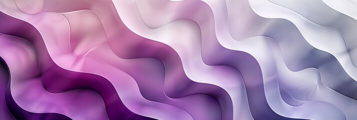 Poster - A background of overlapping squares in shades of purple and white, creating an abstract pattern with soft gradients and fluid shapes