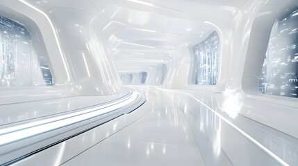 Poster - white futuristic background . 